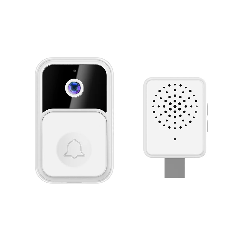 Câmera de vídeo wifi campainha câmera com carrilhão, câmera de segurança hd wi-fi, áudio de 2 vias, visão noturna, armazenamento de cartão sd