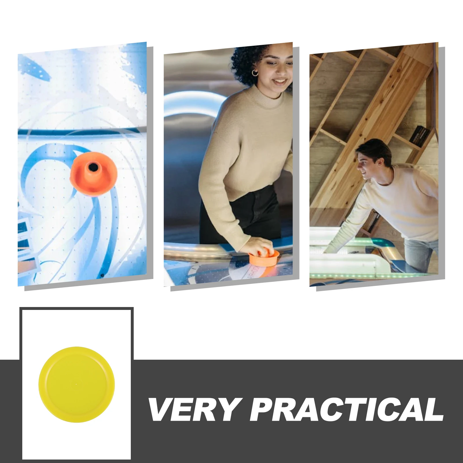 

10Pcs Ice Hockey Pucks Durable Plastic Smooth Surface Game Table Accessories Indoor Hockey Pucks Game Table Accessories