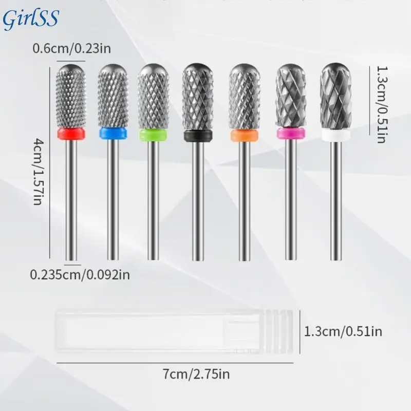 Bit per trapano per unghie, pezzi per trapano per manicure in acciaio pedicure elettriche manicure macellazione della testa per