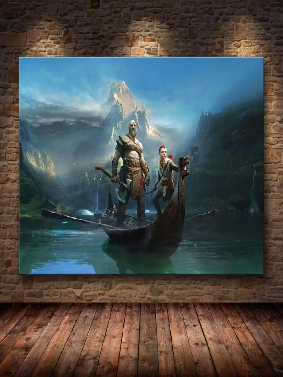 God Of War HD Figure Game Posters and Canvas Art Prints  Wall Pictures for Living Room Decor Home Decoration Perfect for Game Ro