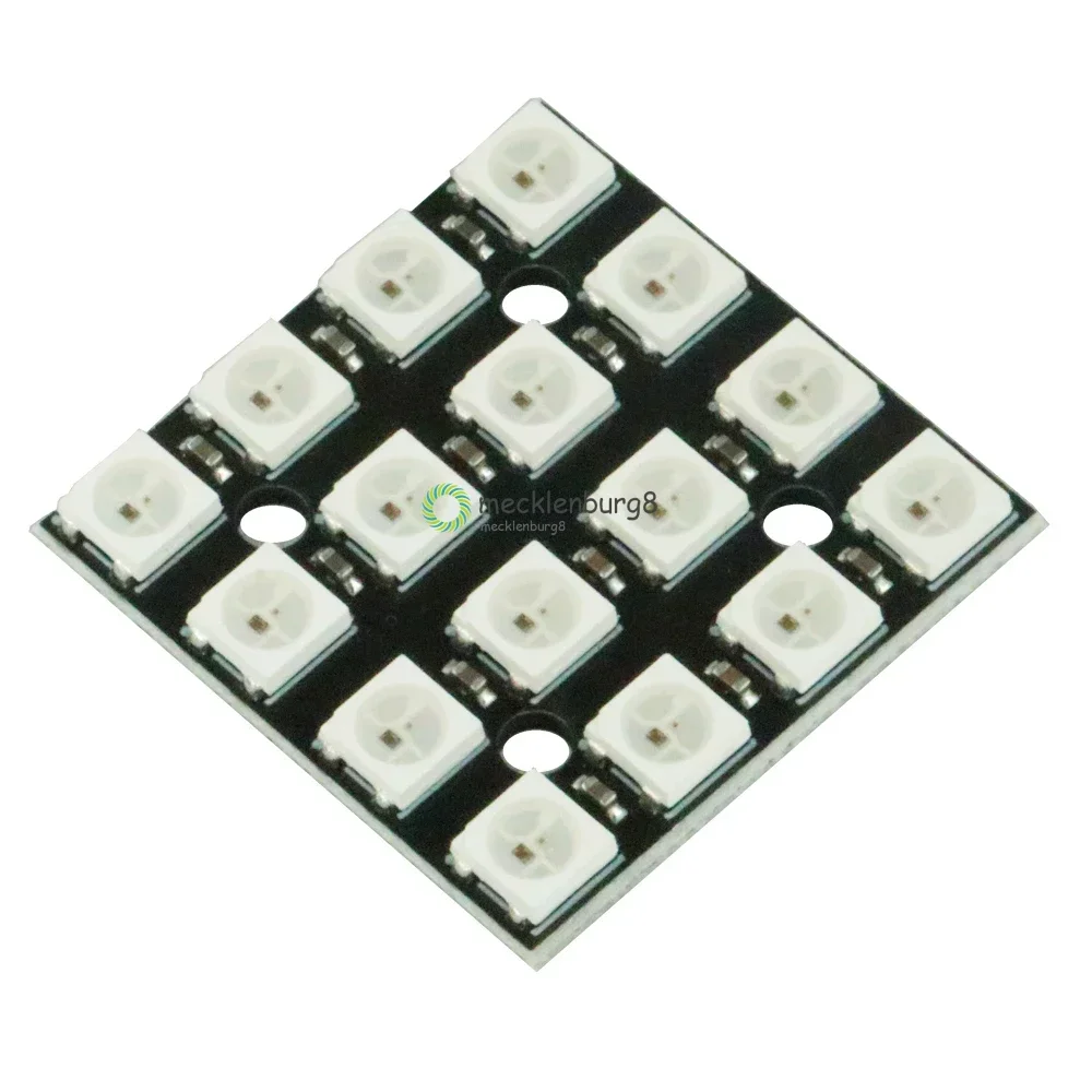 

16Bit RGB 4x4 4*4 LED WS2812B WS2812 5050 RGB LED Matrix Integrated Drive Drivers Board LED Module for Arduino NEW