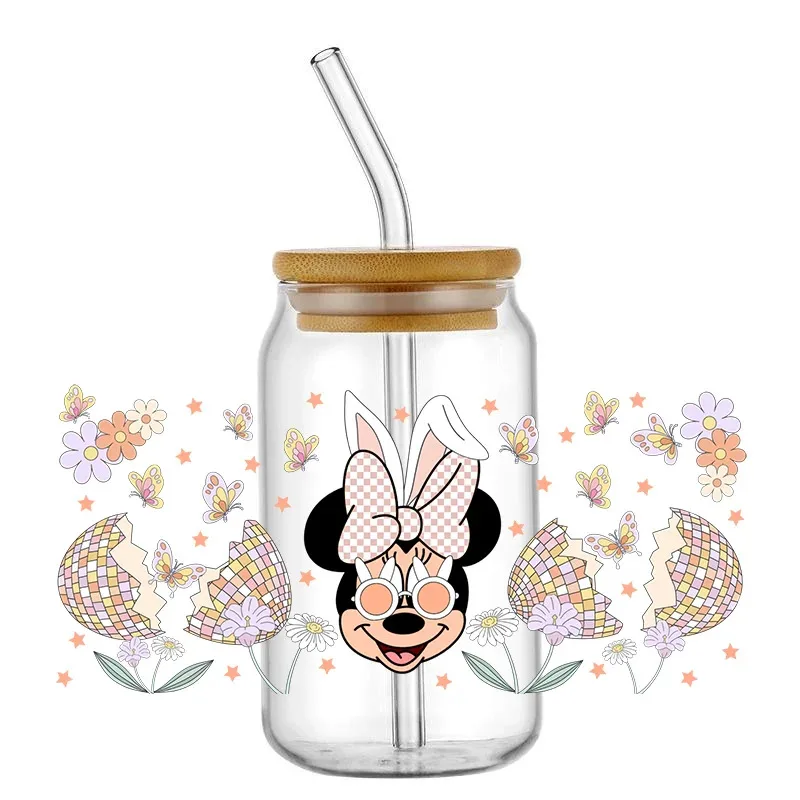 

Brand new UV DTF Cup mug wraps cartoon mouse Mickey 3D transfer sticker for 16oz lizzang glasses cup waterproof DIY sticker