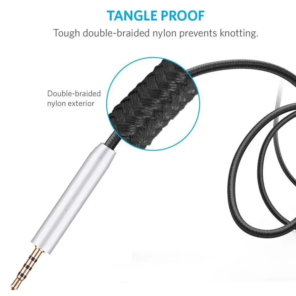 USB Type C OFC Сменный нейлоновый плетеный кабель-удлинитель для Bluetooth-наушников Klipsch Reference