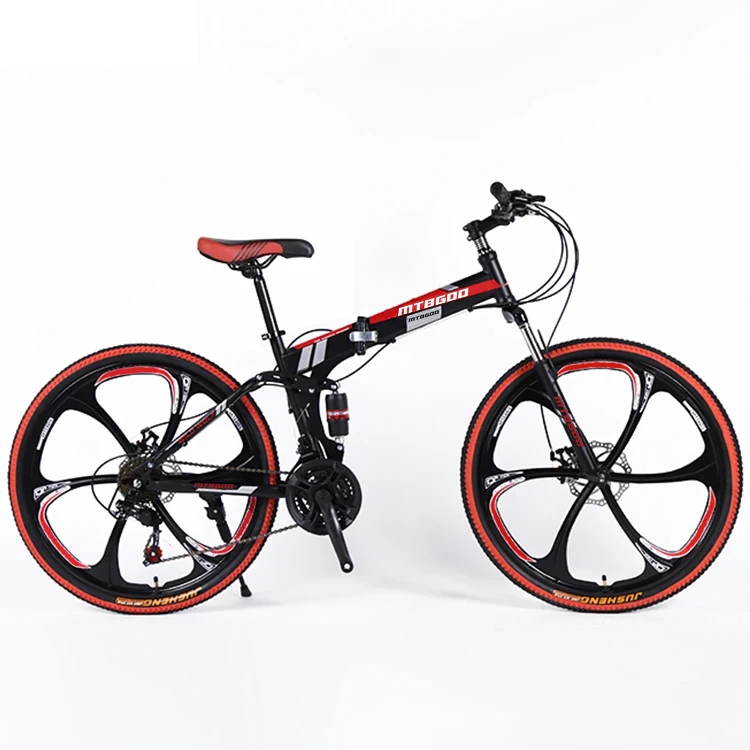 

2024 Six Blade Wheel Bicycle Bici Da Montagna Wholesale Sport MTB Bikes 26 Inch Alloy Frame Folding Bike 21 Speed