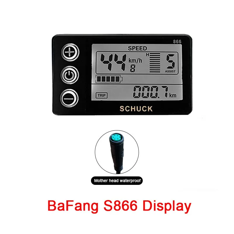 Ebike Display S866 LCD Display Suitable to BaFang Motors 5-hole 5-wire Waterproof Connector Mountain bike refit Electric bicycle