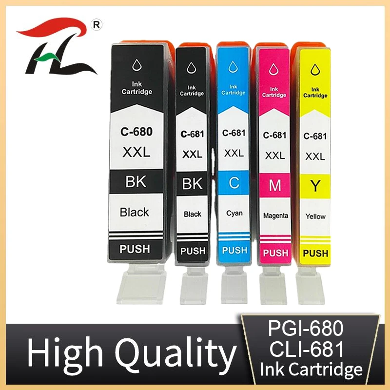 5 Color Compatible Ink Cartridge For PGI680 CLI681 For Canon Pixma TS706 TR7560 TR8560 TS6160 TS6260 TS8160 TS8260 TS9160 TS9560