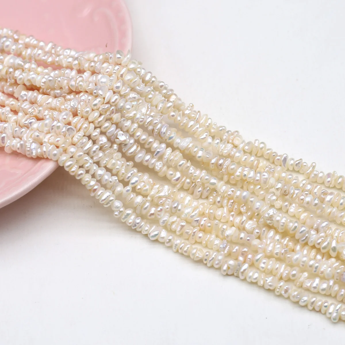 

3/3.5/4mm Natural Freshwater Flat Pearls Baroque Opposite Suitable for Jewelry Making DIY Jewelry Necklace Bracelet Accessories