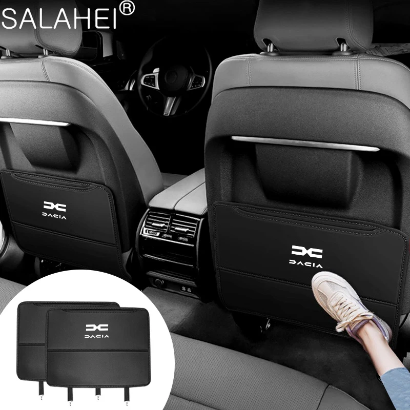 Almohadilla de cojín antipatadas para asiento trasero de coche, accesorios para Dacia Spring Duster Logan Sandero Stepway Dokker Lodgy Jogger MCV,