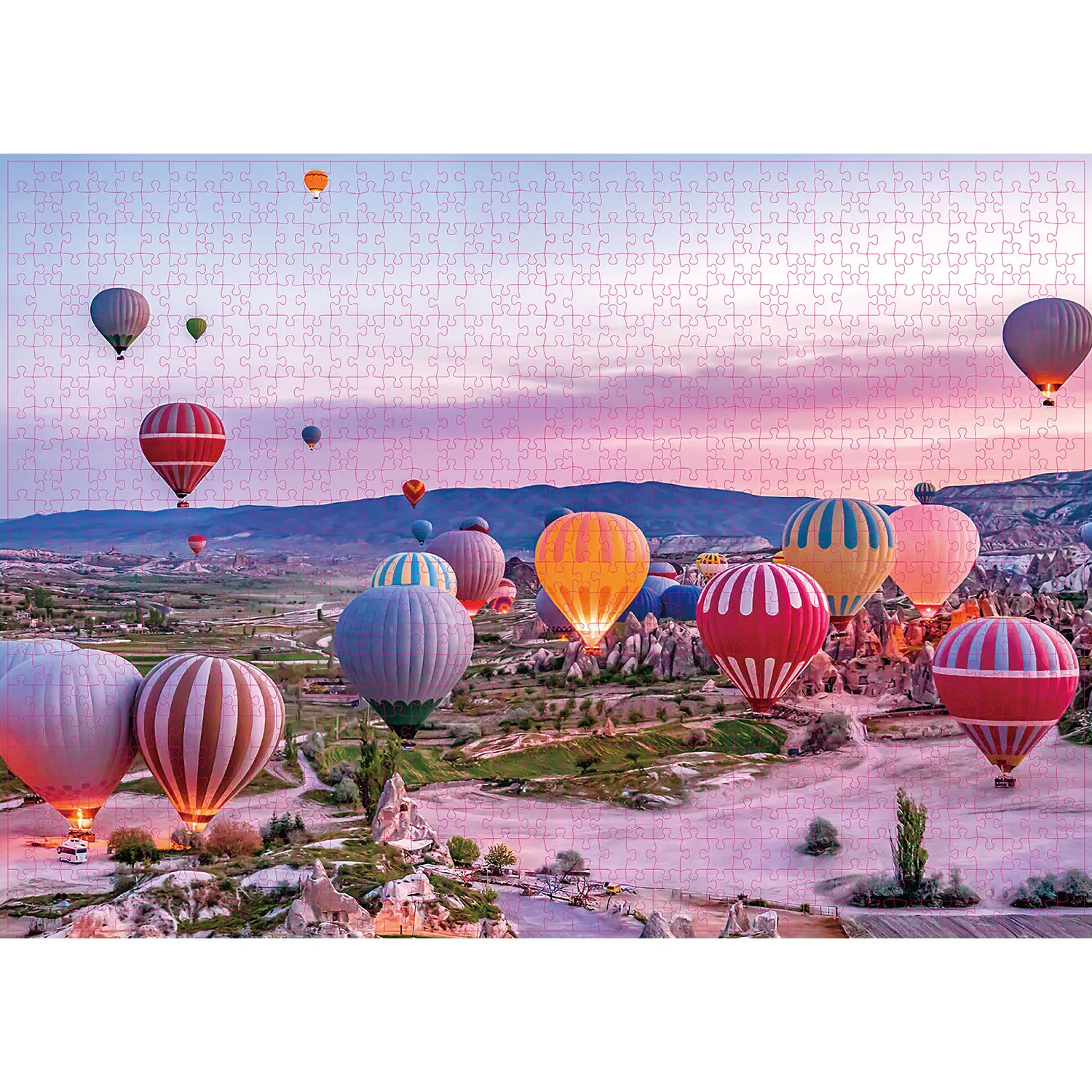 1000 Pieces Hot Air Balloons Jigsaw Puzzles for Adults Home Decor Games Family Fun Floor Puzzles Educational Toys for Kids