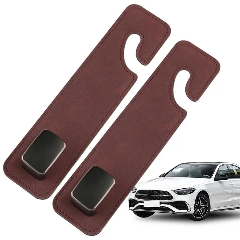 

Headrest Hooks For Car 2pcs Bendable Microfiber Leather Hook Universal Seat Hooks For Purses And Bags Heavy Duty Purse Holder