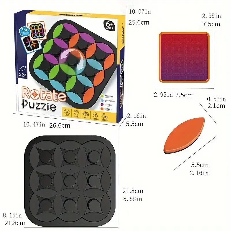 Permainan Interaktif untuk Anak-Anak Permainan Papan Puzzle Meja Daun Berwarna-warni Berputar Set Mainan Pembelajaran Awal