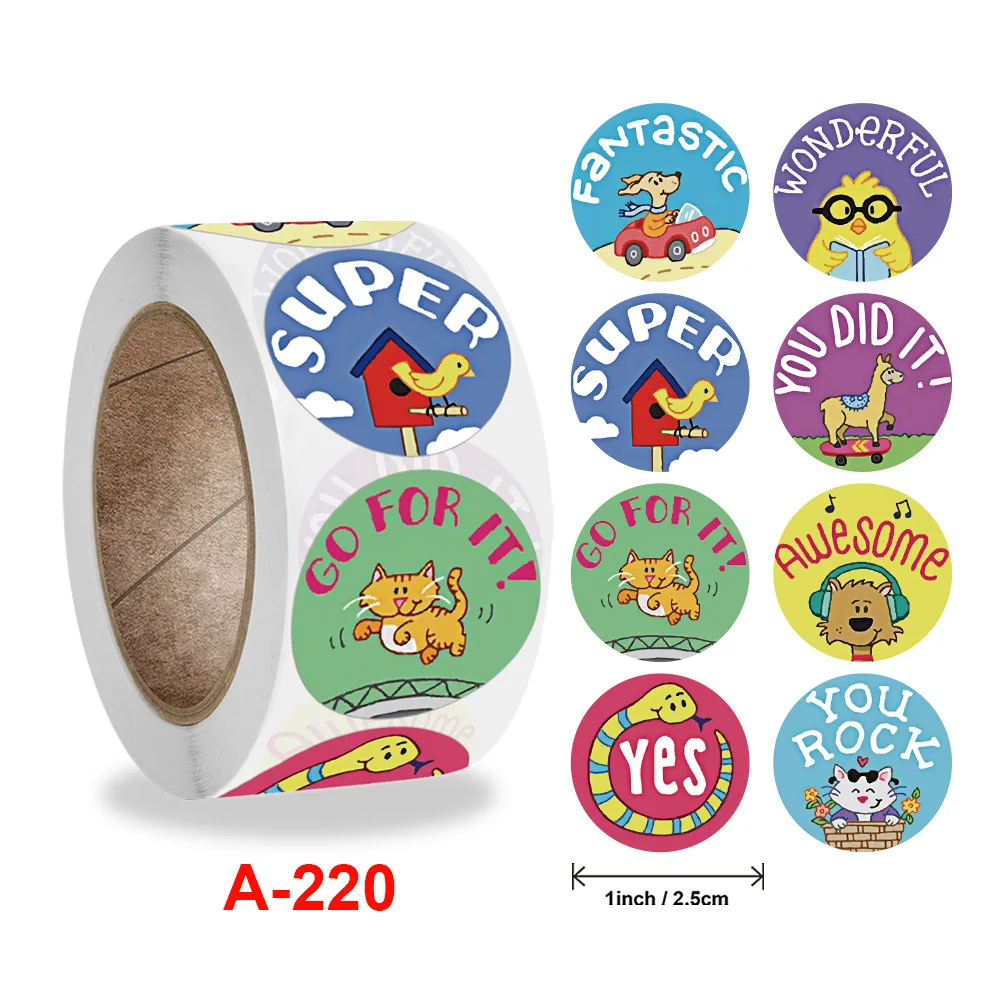 

100-500pcs Sticker For Children Reward Encouragement Great Job Sticker School Supply Packaging Sealing Lables