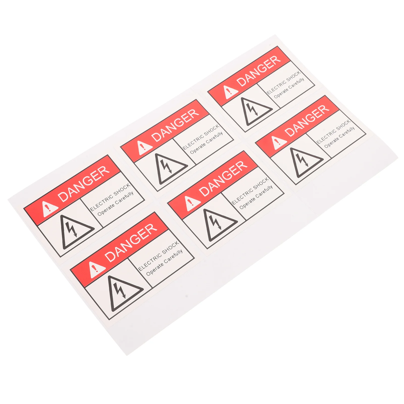 8 Pcs Danger Signs Adhesive Warning Electric Shocks Signs Electric Shocks Warning Stickers