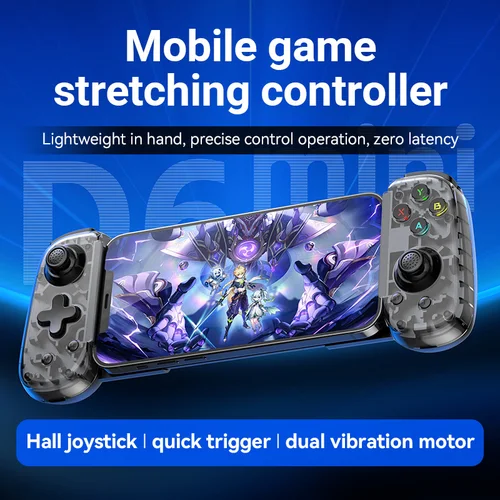Imagen 2 del producto Controlador de Juegos Móvil Inalámbrico D6MINI con Joystick Hall, Gatillos Rápidos, Gamepad USB C para 3DS, Android, iOS, Switch