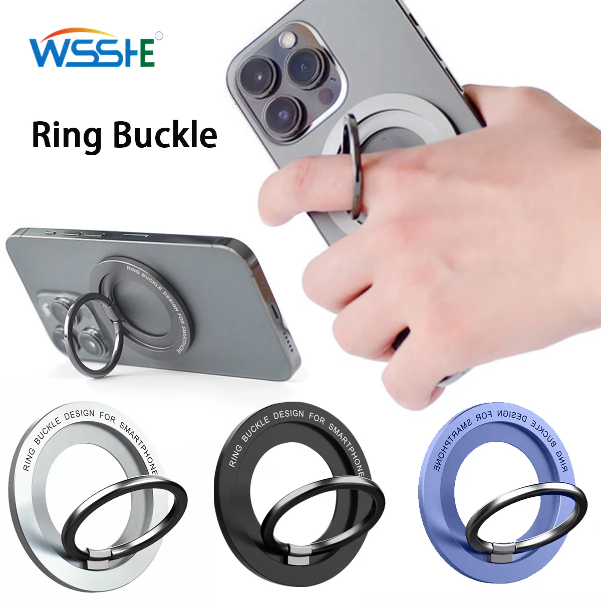 

Magnetic Cellphone Holder Finger Ring Socket for IPhone14 13 12 Pro Max MagSafe Phone Wireless Charging Stand
