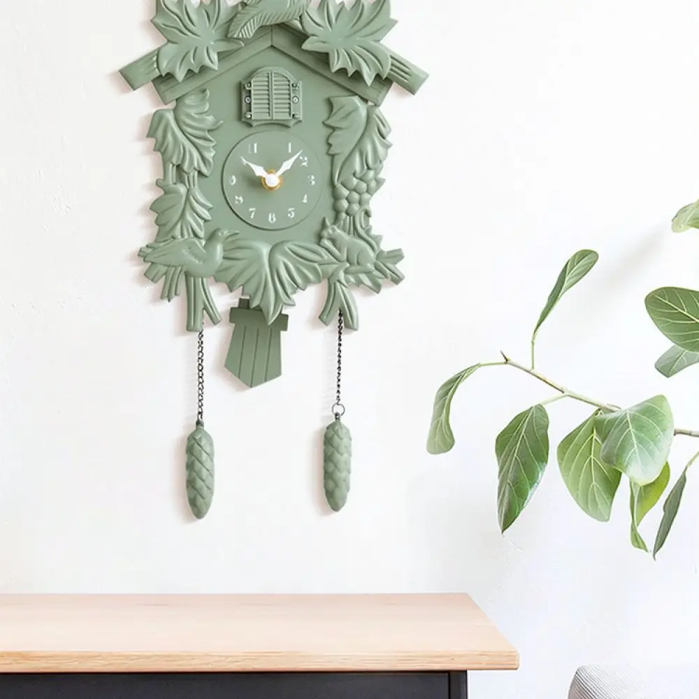 Modern Cuckoo Wall Clock Decorative Plastic House Style Accurate Silent Timepiece For Kids Room Office Home Decoration