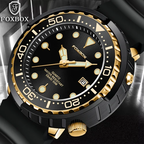 Reloj de buceo LIGE a la moda para hombre, marca superior de lujo, reloj de fecha resistente al agua 50ATM, relojes deportivos, reloj de pulsera de cuarzo para hombre, reloj Masculino