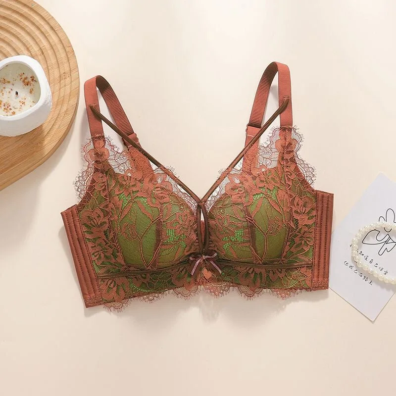 

Criss Cross Sexy Push Up Bra Women Thick Padded Palm Cup Small Flat Chest Bridal Wedding Evening Shaping Bralette