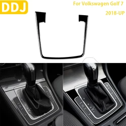For Volkswagen Golf 7 2018-UP Car Accessories Piano Black Plastic Interior Gear Panel Frame Trim Sticker Decoration