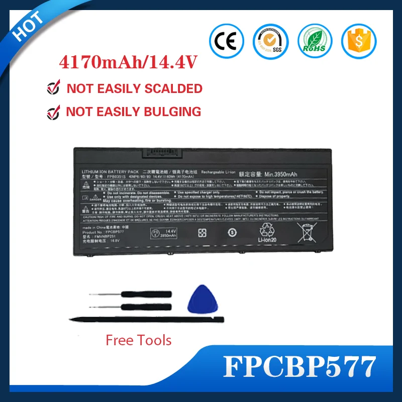

14.4V 60Wh 4170mAh FPCBP577 Laptop Battery For Fujitsu LifeBook U7310 U7311 Series FPB0351S FMVNBP251