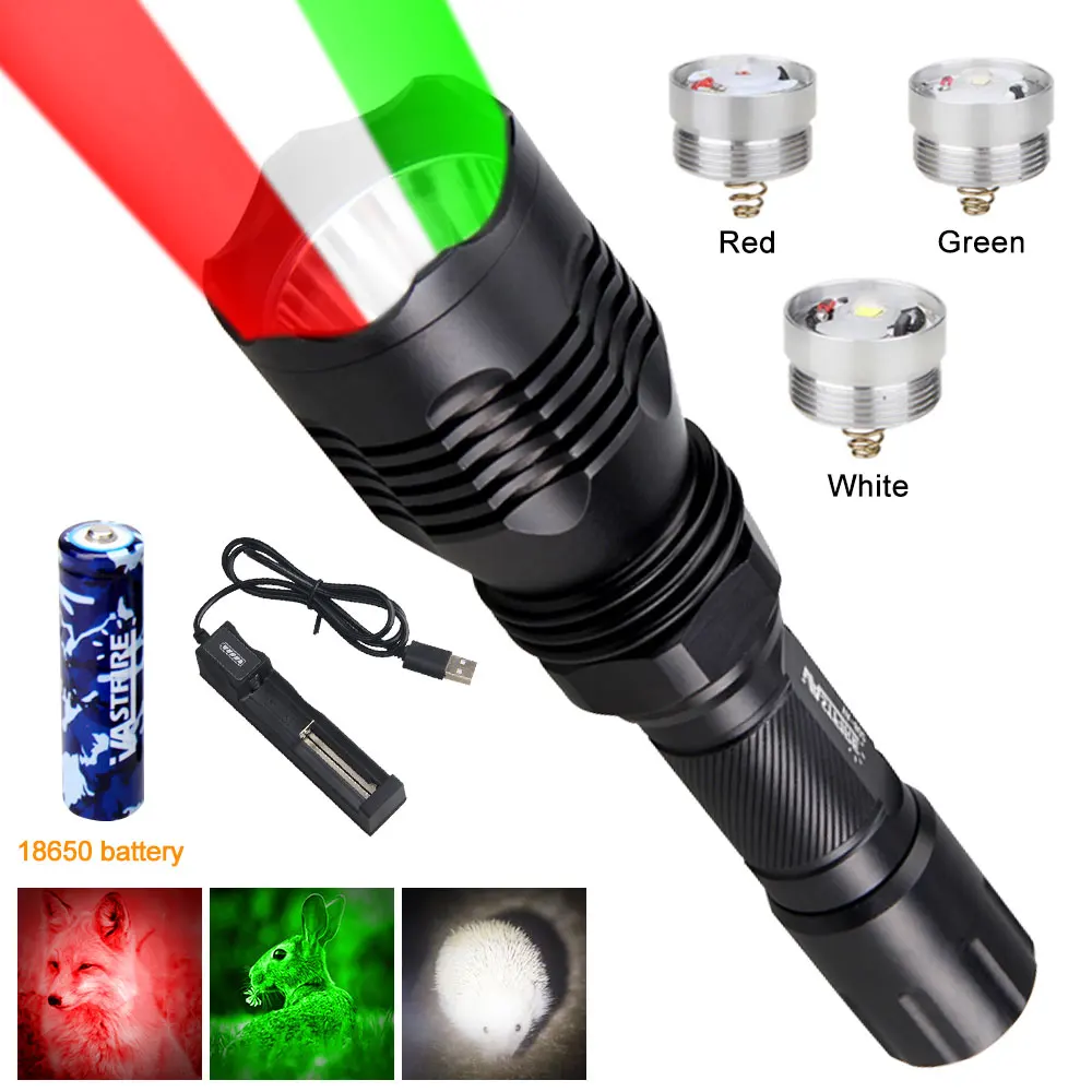 Imagem -03 - Jardas Red & Green & White Led Caça Lanterna Escopo Rifle Tático Monte Predador Tocha para Coyote Hog Varmint Scout Luz 400