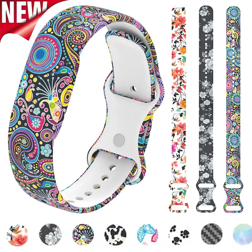 Painted Printing Silicone Strap for Google Fitbit Air Breathable Comfortable Bracelet for Google Fitbit Air Belt Accessory Belt