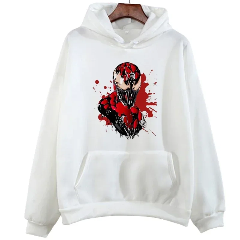 Harajuku Women Hoodies Clothes Disney Marvel Spiderman Sweatshirt Autumn O-Neck Tops Female Streetwear Casual Pullovers Tops