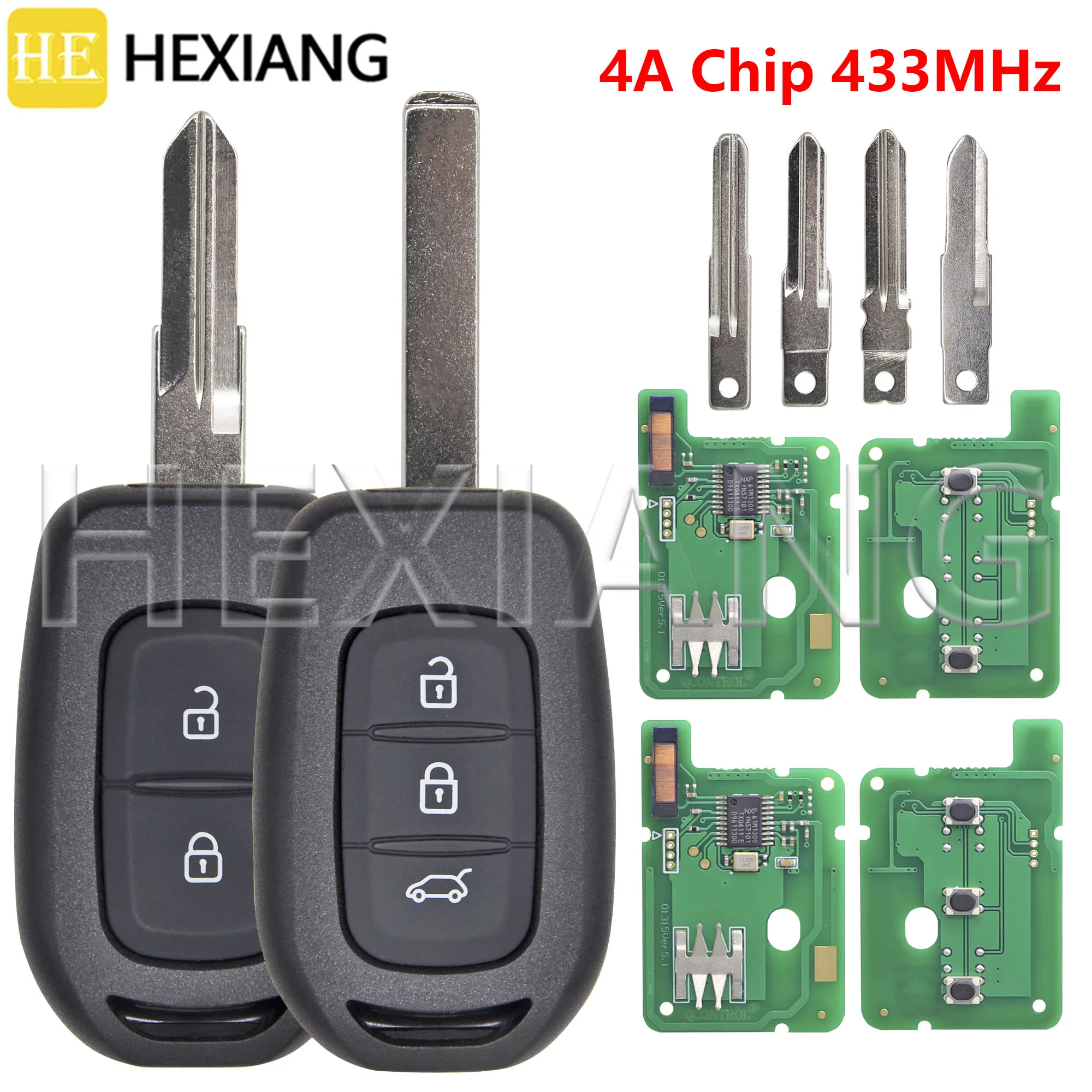 DR 4A PCF7961M 433MHz Car Remote Key For Renault Dacia Sandero Logan Lodgy Dokker Clio4 Master3 Duster Vauxhall Vivaro Trafic