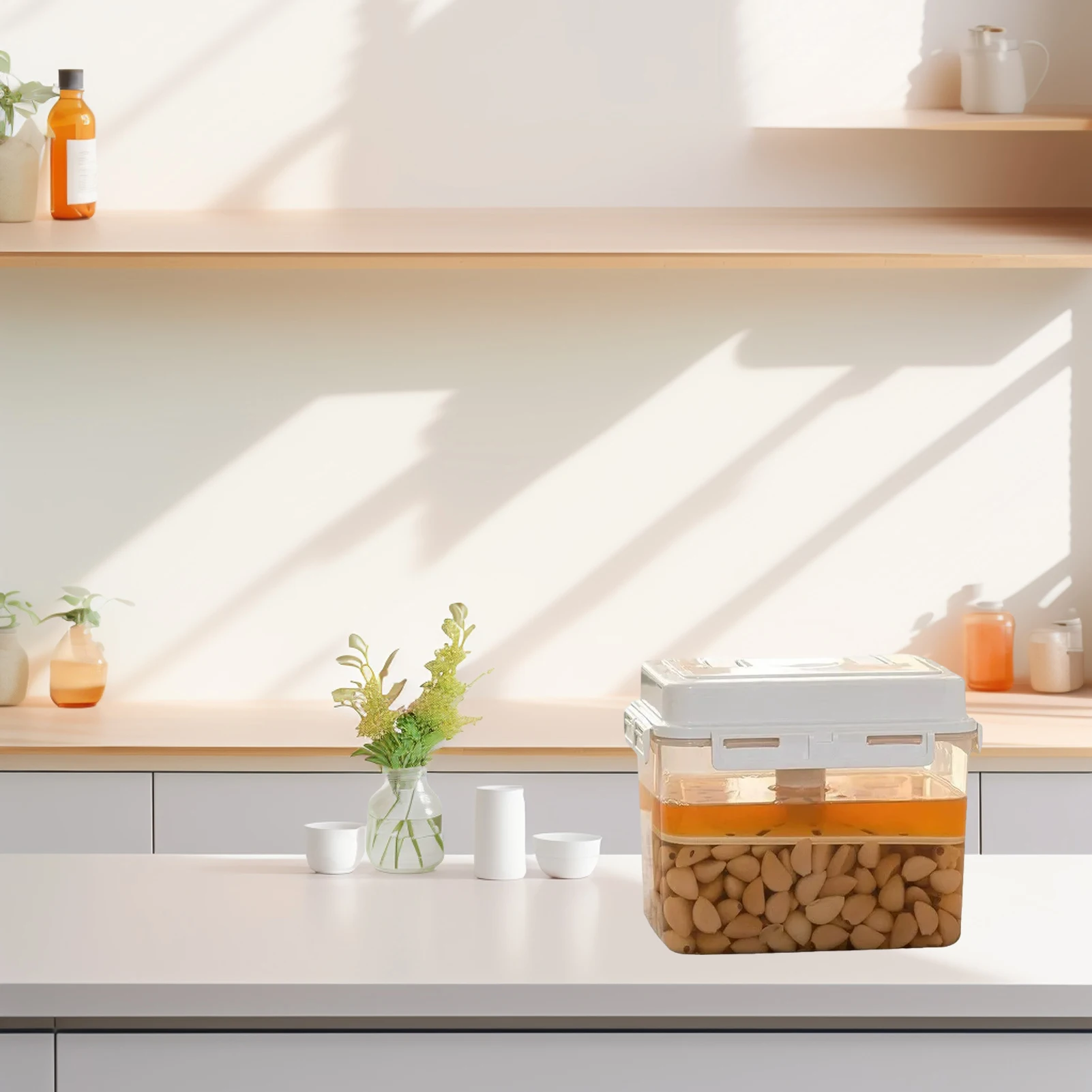 ABS Family Picnic Storage Box Convenient Kimchi Press Container For Fresh Fermentation Press Plate