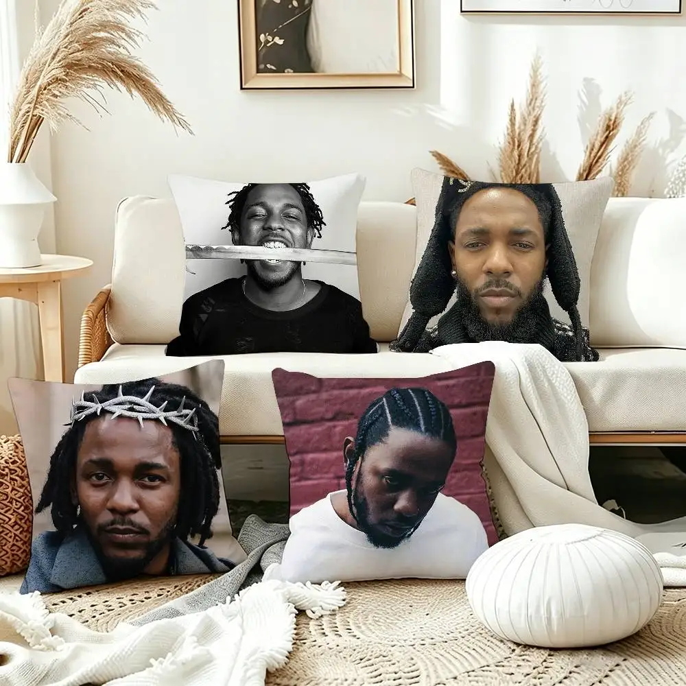 

Hip Hop Rapper Kendrick Pillow Case Living Room Sofa Cushion Cover Suitable For Home Bedroom Room Decoration
