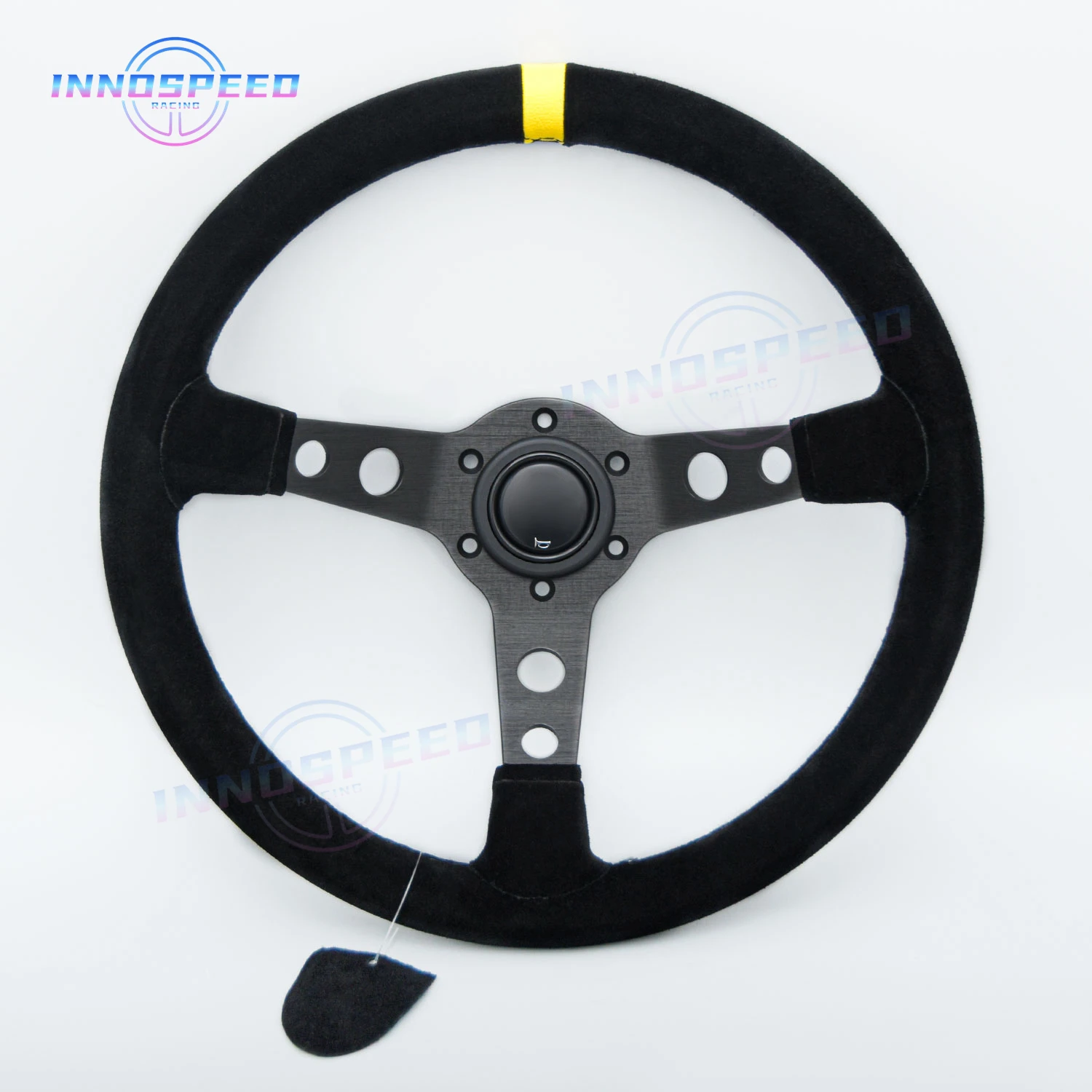 JDM 350mm 14Inch Car Steering Wheel Suede Leather Drift Racing Game Steering Wheel Car Sport Sim Steer Wheel for Universal