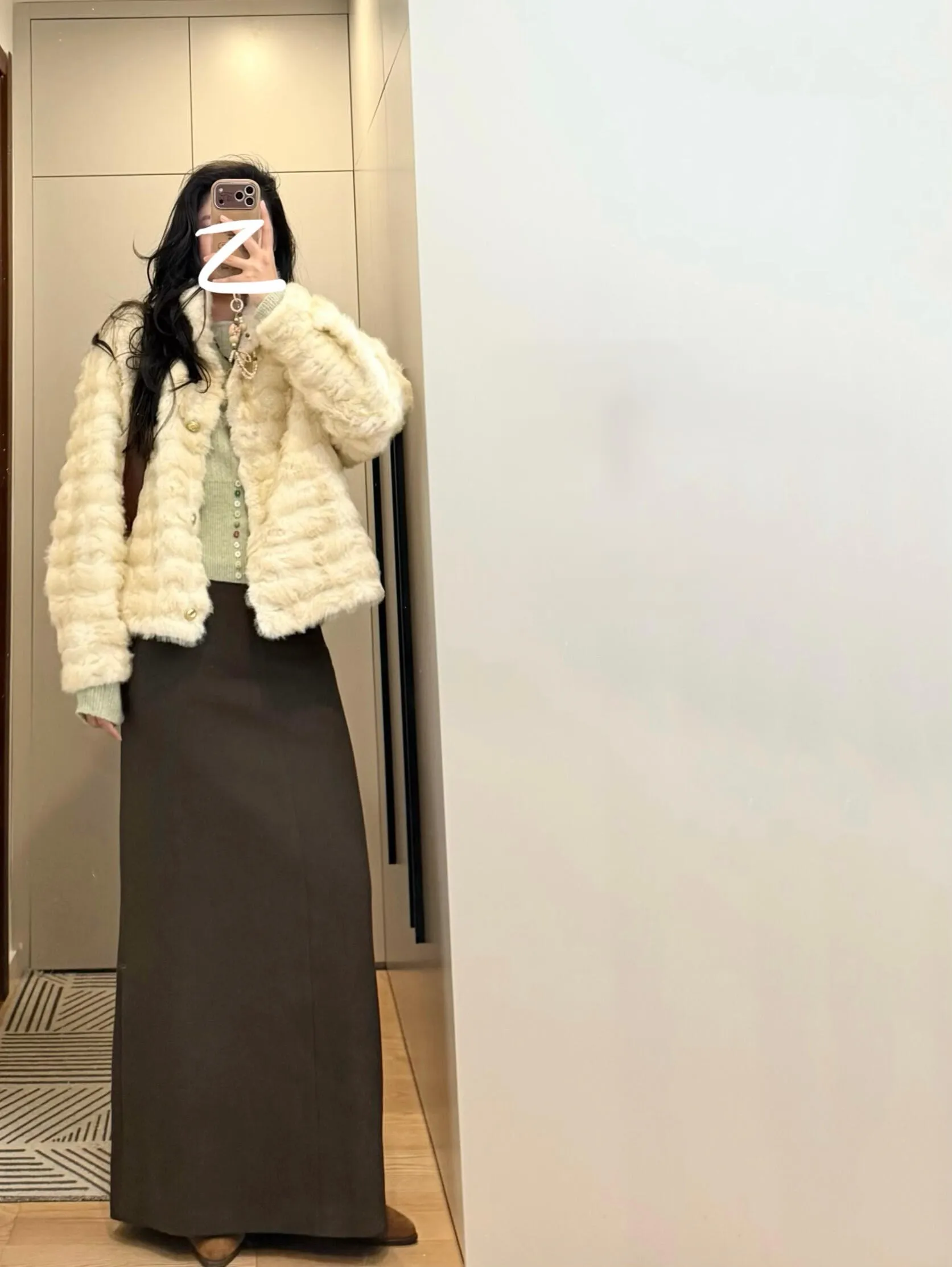 Retro American Design High Waist Straight Cut Half Skirt Women's Spring Autumn New Style Long Skirt Double Line Partition