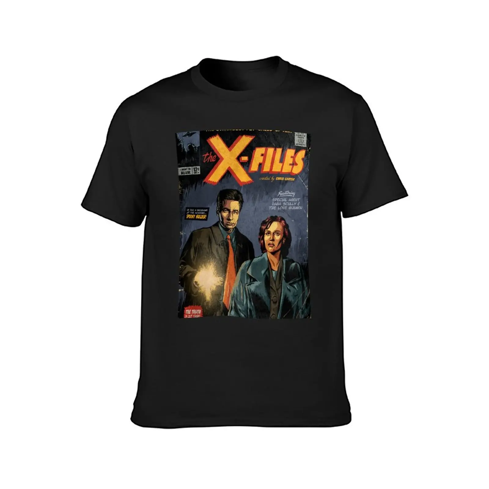 The X-Files: Mulder and Scully T-Shirt vintage blacks summer tops boys whites mens big and tall t shirts