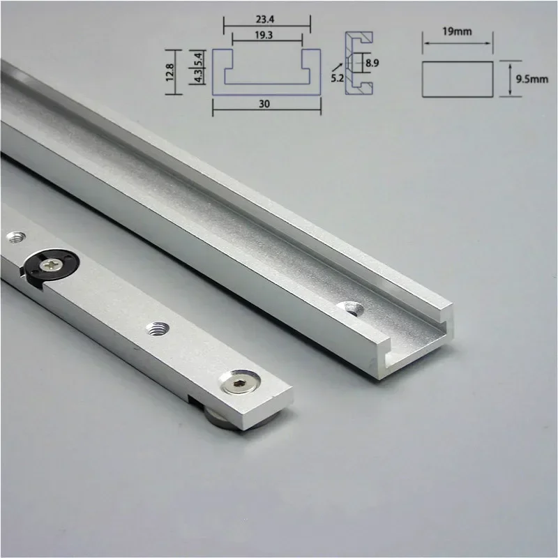 Aluminium Alloy T-tracks Slot Miter Track and Miter Bar Slider Table Saw Miter Gauge Rod Woodworking Tools Workbench DIY