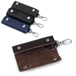 Men Housekeeper PU Leather Keychain Key Holder Fashion Portable Zipper Key Pouch Bag Multifunctional Organizer Pouch