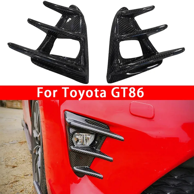 

For Toyota GT86 Subaru BRZ carbon fiber tuyere fog light frame front bumper trim Fog Ligth Intake Lamp Bezel Frame body kit