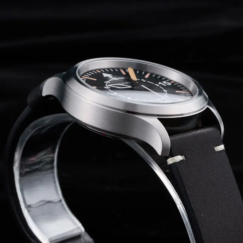 ساعة ميليفورتيك العسكرية للرجال جلدية ستانلس ستيل مقاومة للماء M111 فاخرة NH38 39 مللي متر ساعة ميكانيكية أوتوماتيكية #4