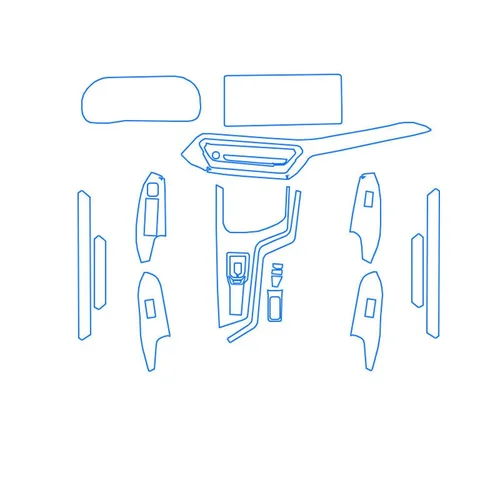 Imagen 2 del producto Película transparente de Tpu para Haval Chitu H2 2021, pegatina de protección Interior de coche, Control central, puerta de navegador, accesorios de coche