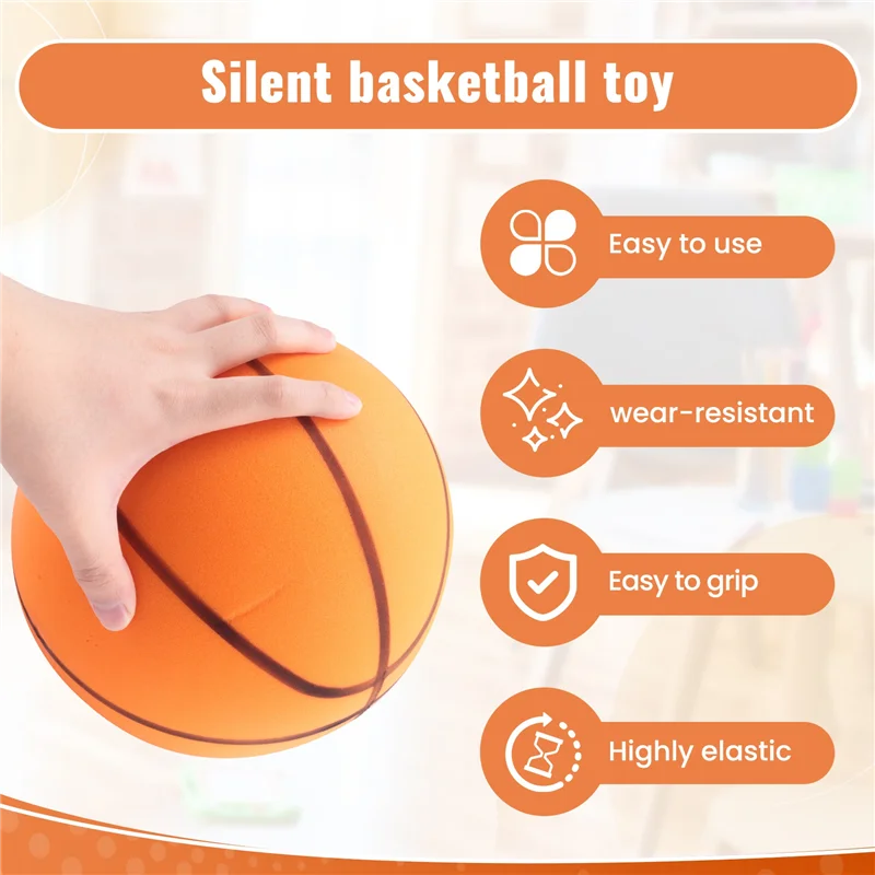 

【Supernew】Basketball, Silent Basketball Dribbling Indoor, Indoor Training Foam Ball No Noise No Sound Basketball
