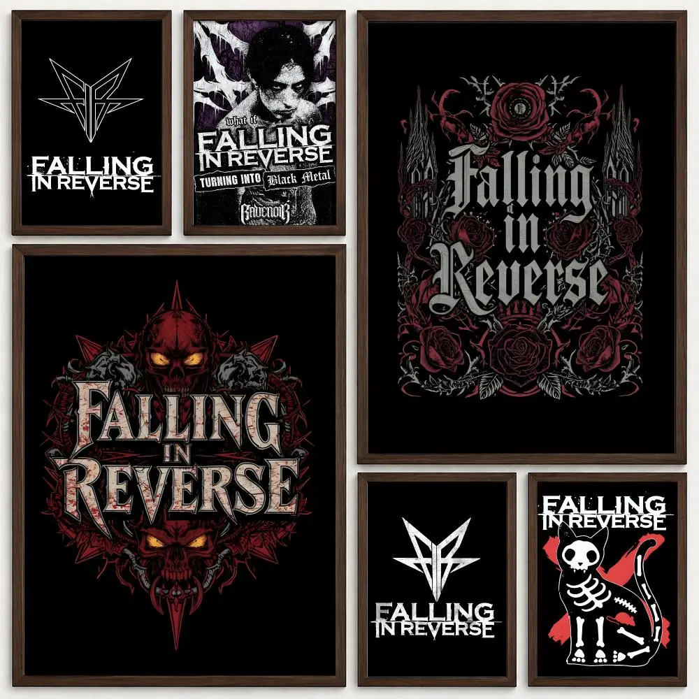 Band Falling in Reverse Poster Self‑Adhesive Waterproof PP Poster Coffee House Bar Wall Art Sticker Room Home Decor