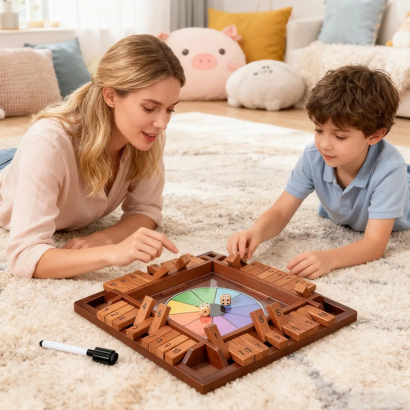 

Игра в кости, деревянная коробка, игра в кости, четырехсторонние цифры, шахматная игрушка для взаимодействия родителей и детей, семейная вечеринка, путешествия, домашний бар, сбор