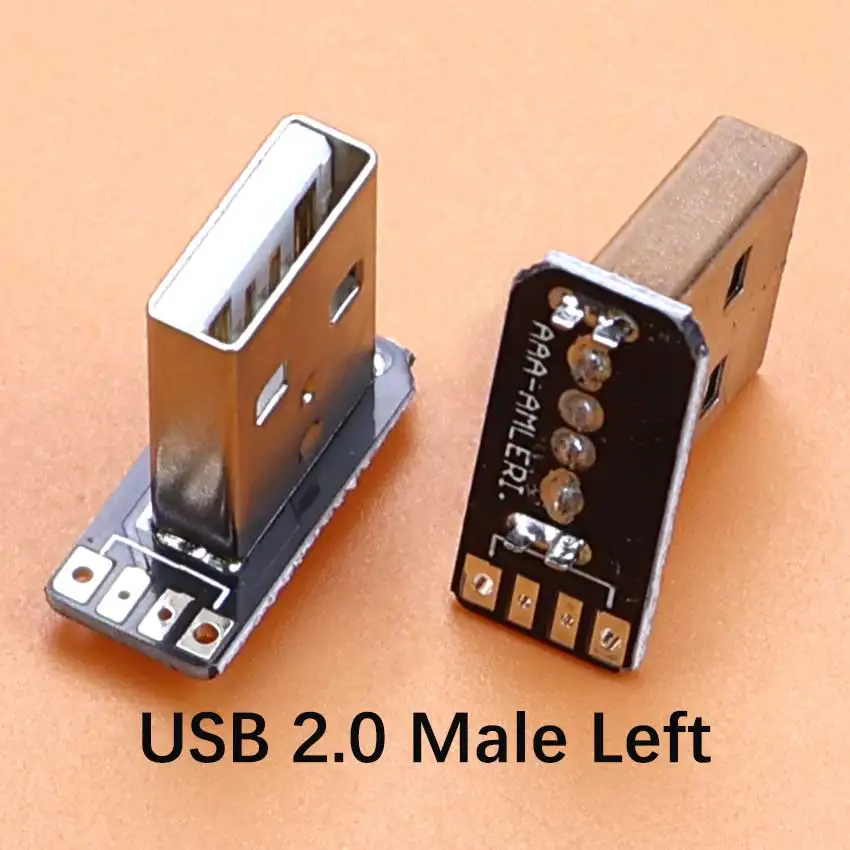 Conector de enchufe en ángulo de 90 grados, micro USB A 2.0, tipo C, macho y hembra, adaptador de alimentación y datos, cable flexible FPC, kit de bricolaje.