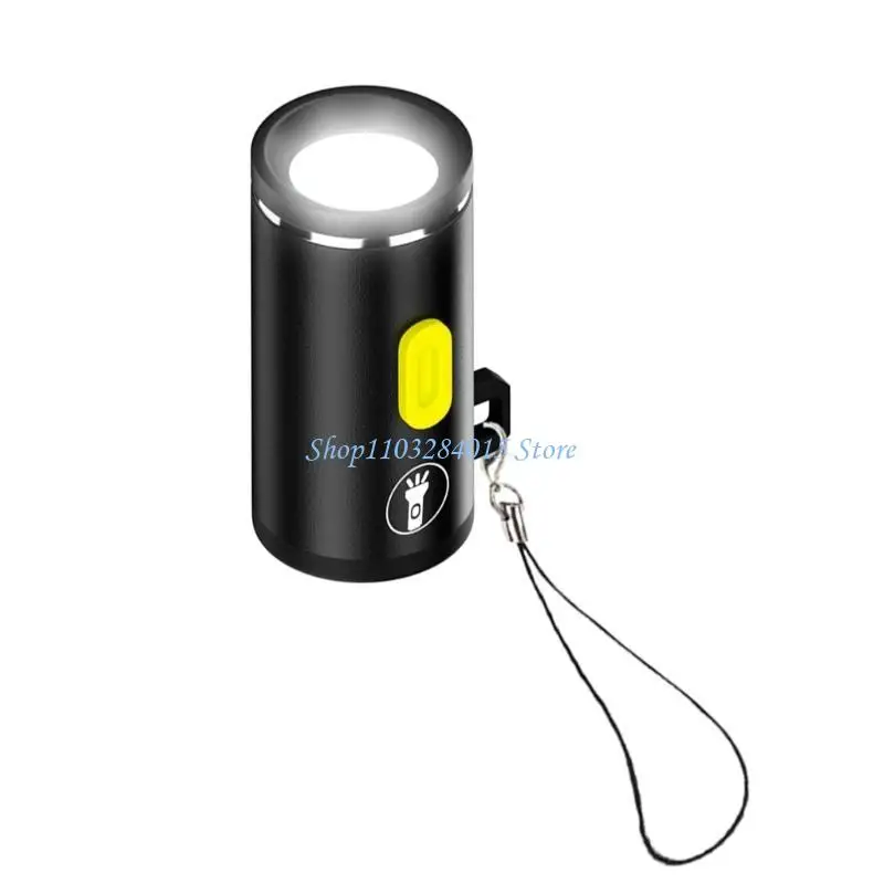 R6FF Hand Type C Input Mini Flashlights with Lanyard Hole For Convenience to Carry