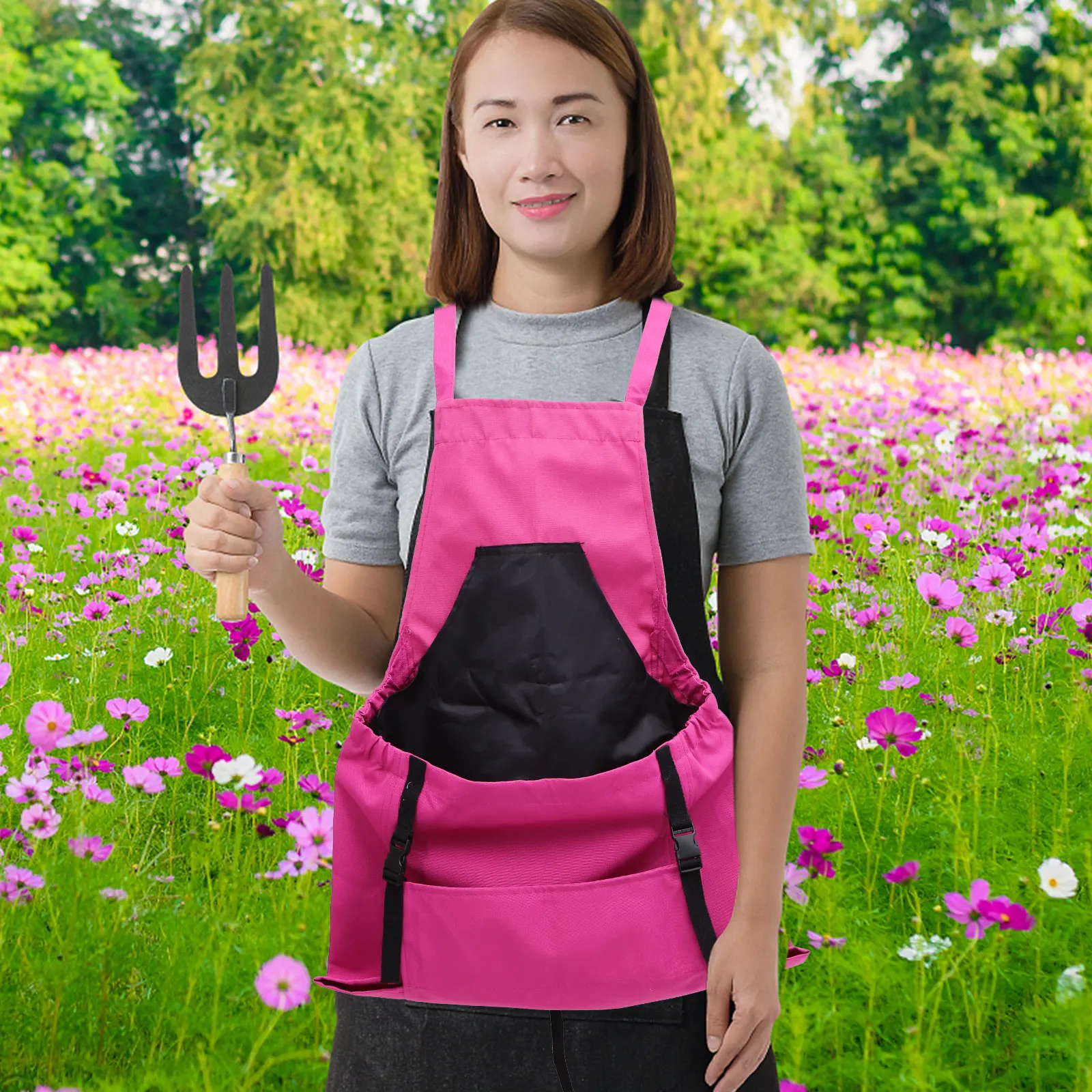 

Multipurpose Harvesting Apron with Tool Pockets Waterproof Vegetable Picking Bag for Garden Farm Outdoor Plant Care Equipment