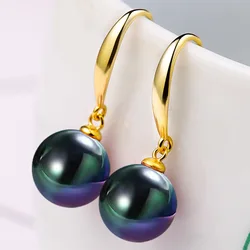 Hot fashion Shell pearl Pearl Earrings White Pearl 18K Gold 925 Sterling Silver Stud Earrings for Women Fine Jewelry Gift