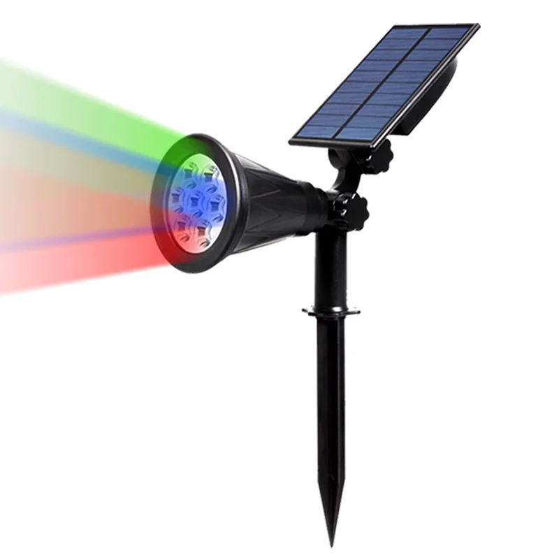

Solar Plug-in Lawn Light 7LED Light Control Projection Outdoor Garden Landscape Garden Wall Washing floor lamps