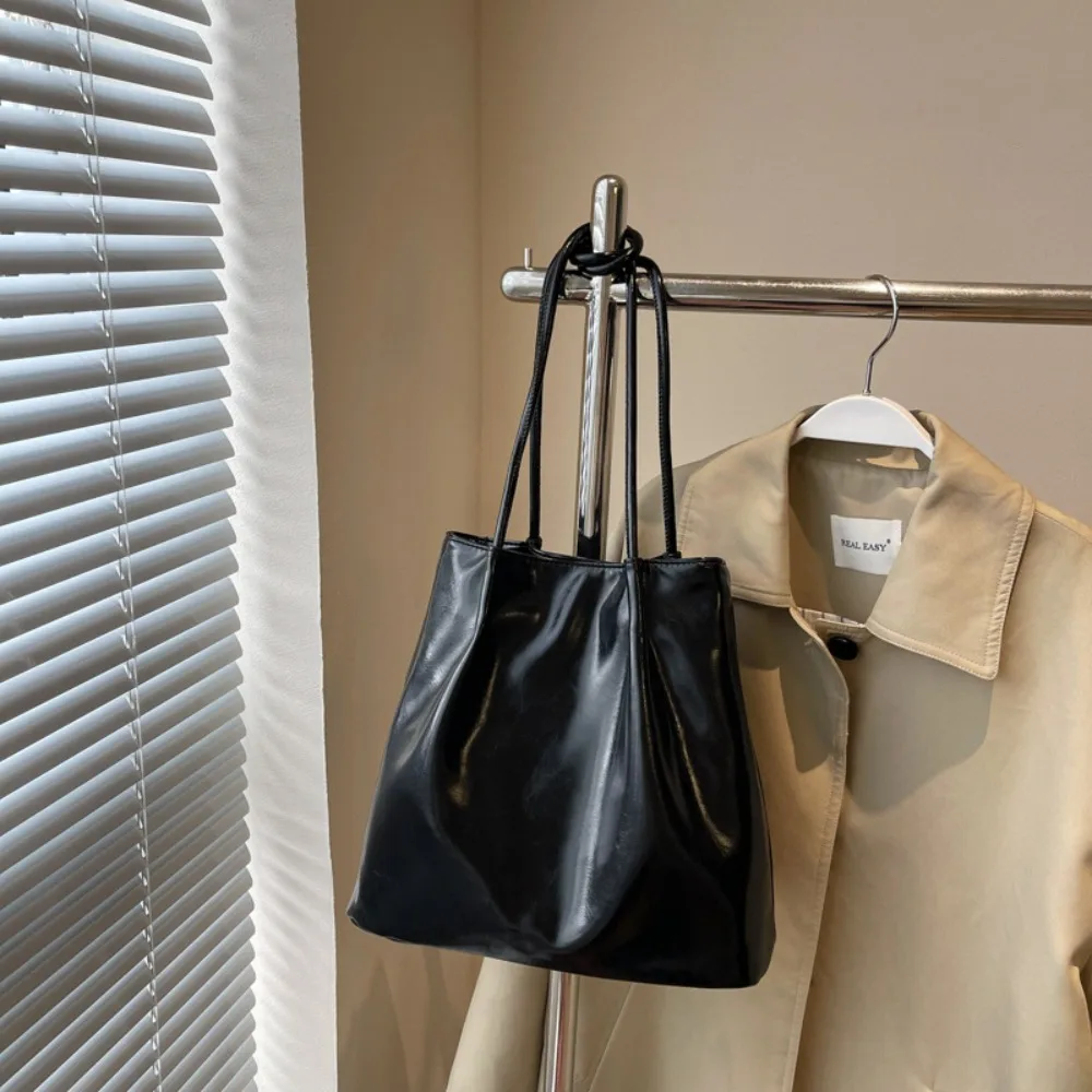 

Модная большая вместительная сумка через плечо из искусственной кожи, однотонная сумка через плечо, женская сумка-тоут