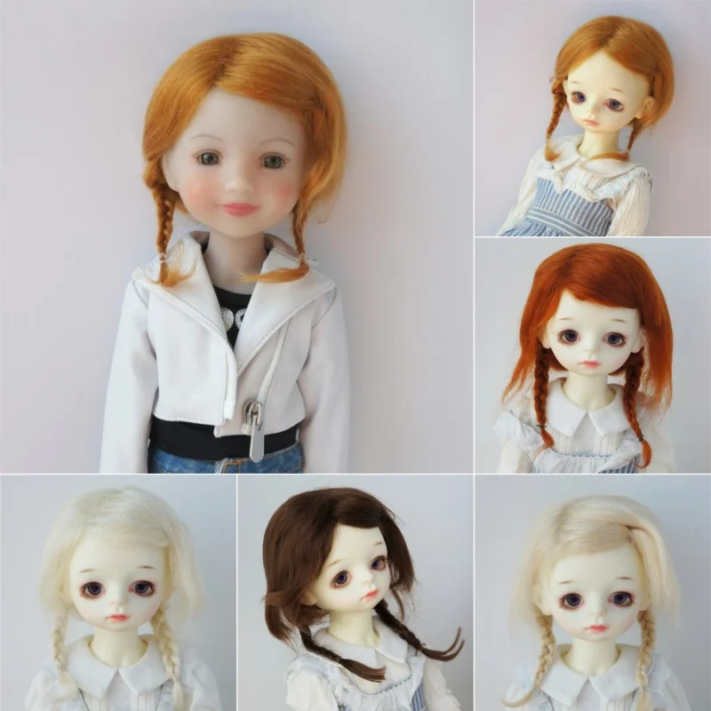 

JD061 1/8 1/6 1/4 1/3 Lovely BJD Mohair Wigs For Size 5-6inch 6-7inch 7-8inch 8-9inch Doll Top Doll Accessories BJD Hair