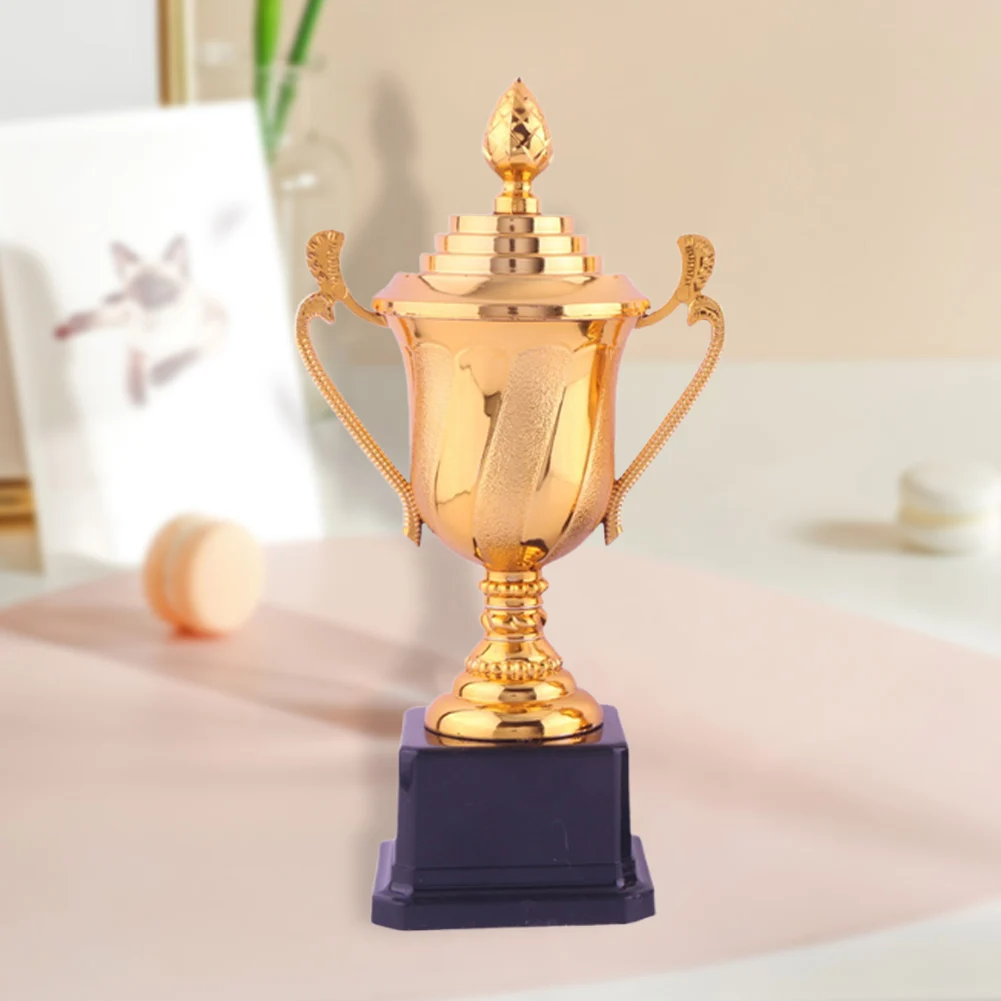 ارتفاع كأس الكأس الذهبية 17.5/22 سنتيمتر لعبة مباراة الكأس مع مقبض وقاعدة المنافسة الرياضية الكأس لبطولات البطولة #3