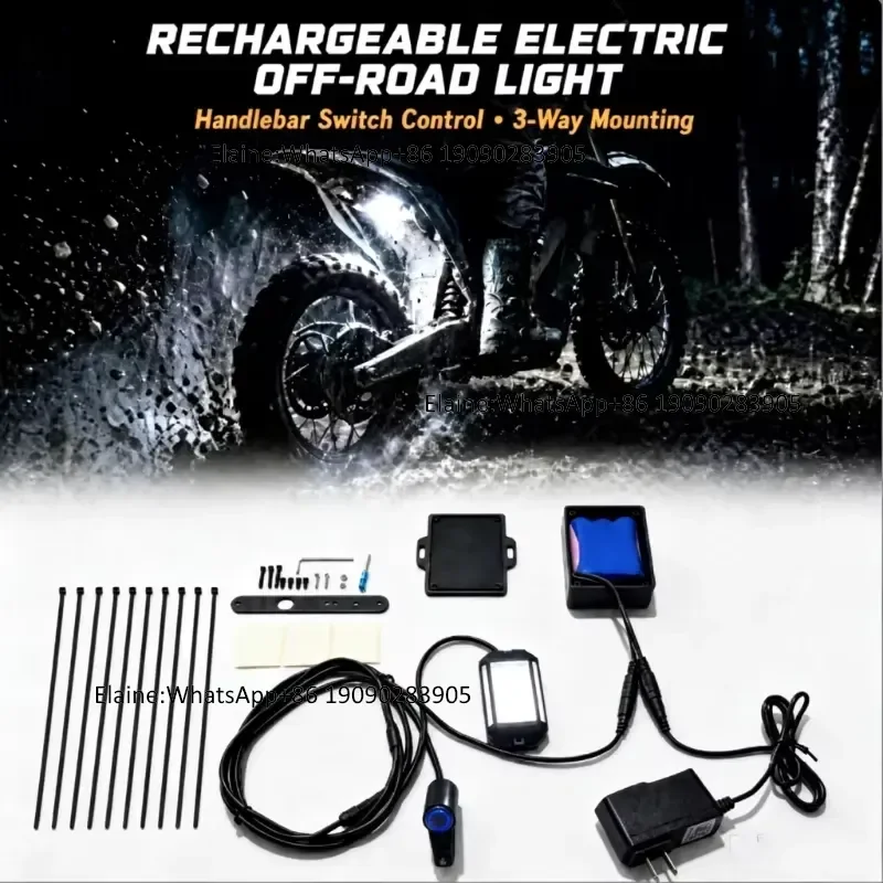 All Metal 108 LED BAJA Rock Light IP68 Waterproof 1.5Hr Rechargeable 3-Side Emitting Off-Road Handlebar Switch Power Bank